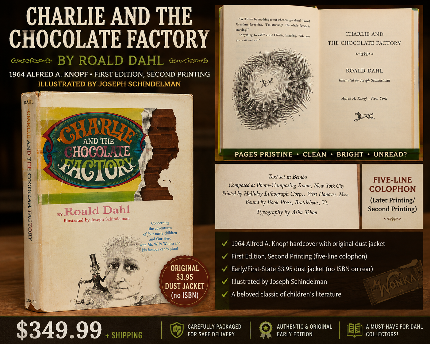 Charlie and the Chocolate Factory 1964 early edition