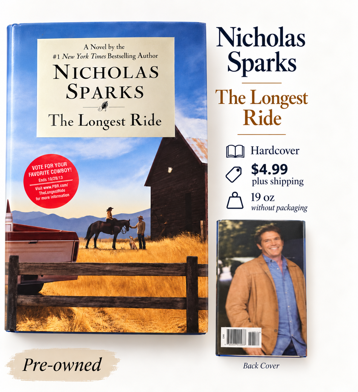 Cover of The Longest Ride by Nicholas Sparks